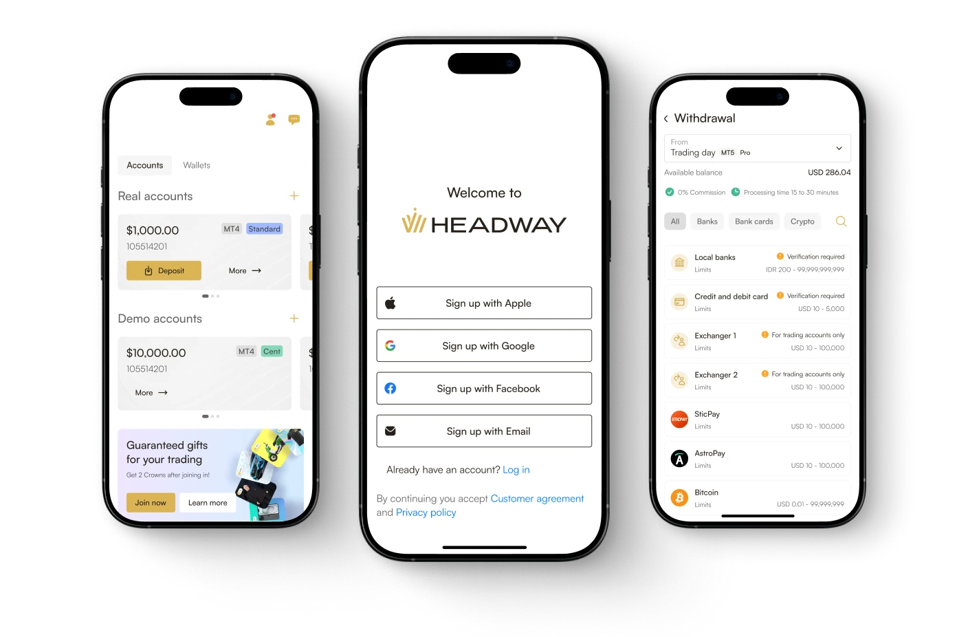 Téléphone affichant l'application Headway